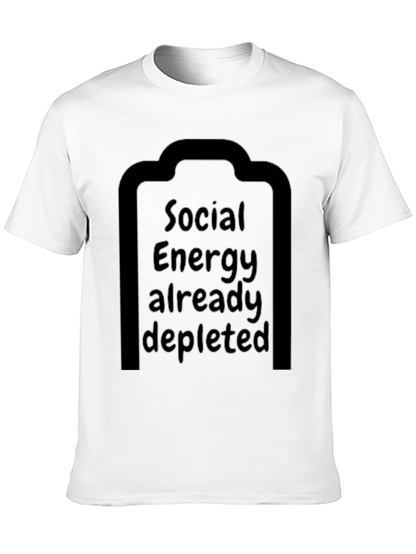 Camiseta Energía Social Agotada - Diseño Divertido