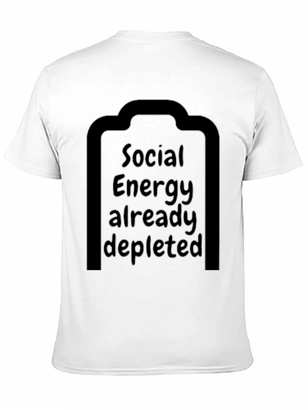Camiseta Energía Social Agotada - Diseño Divertido
