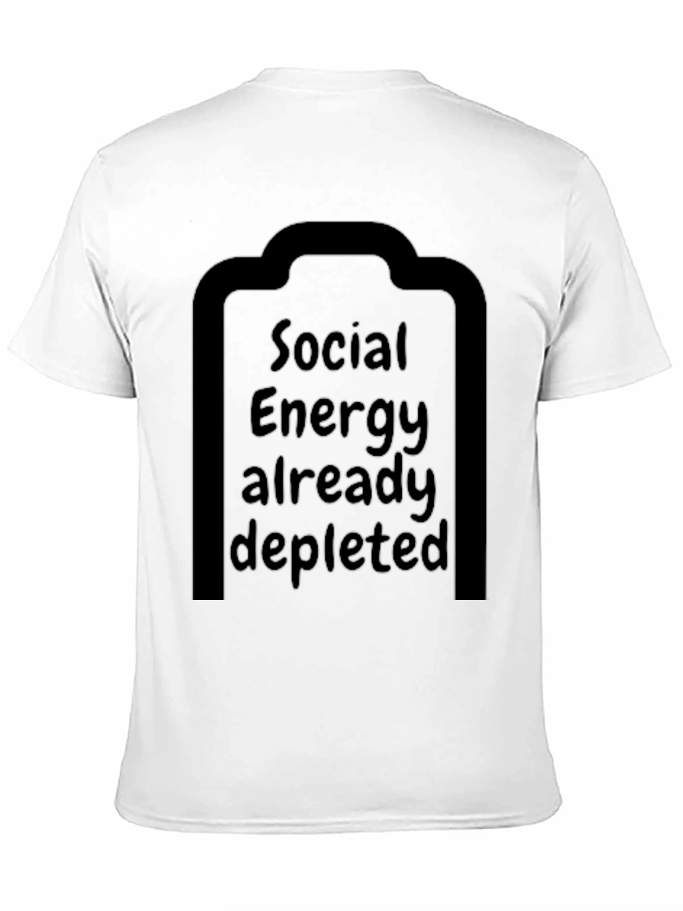 Camiseta Energía Social Agotada - Diseño Divertido