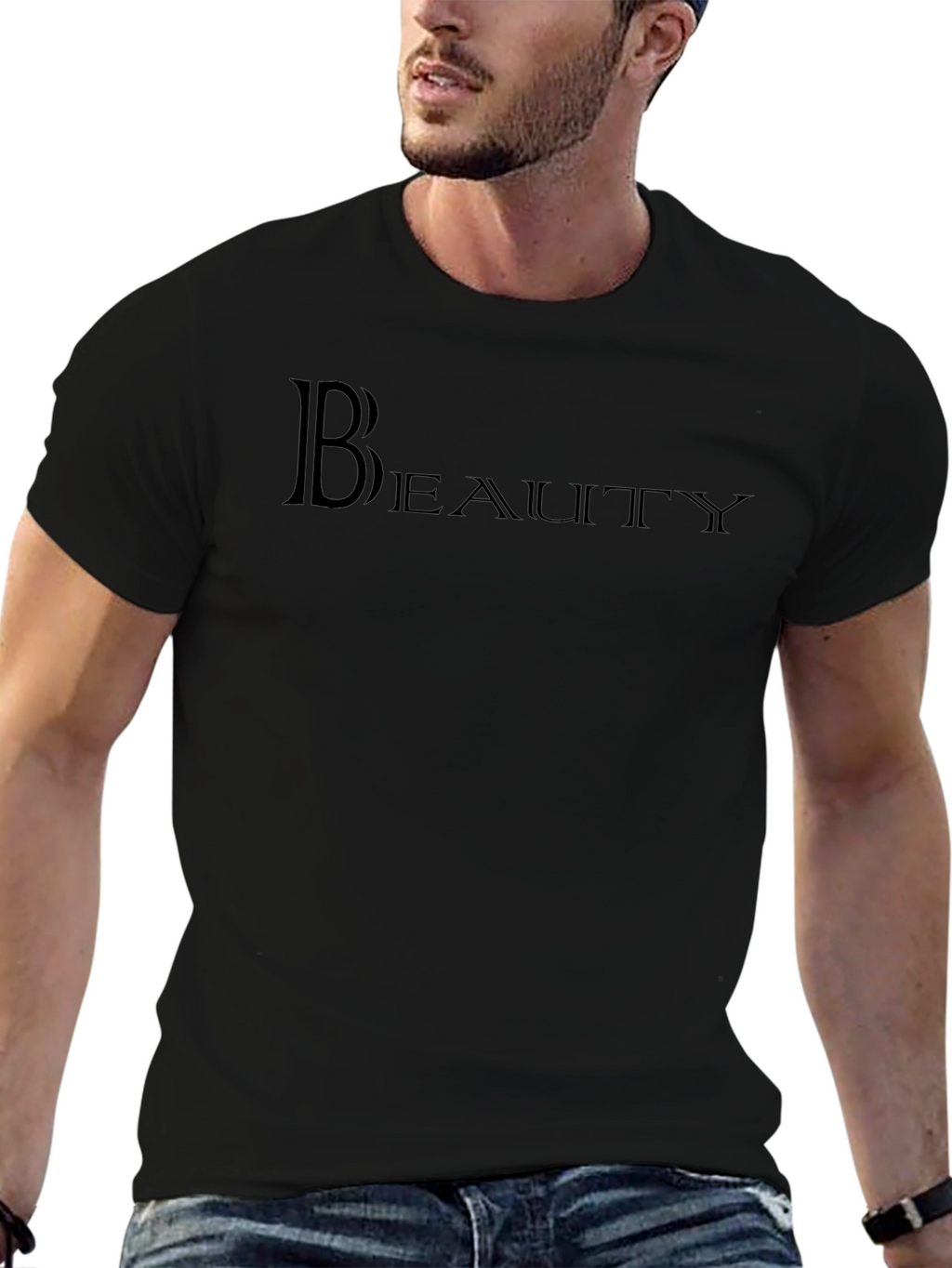 Camiseta Negra Beauty para Hombre