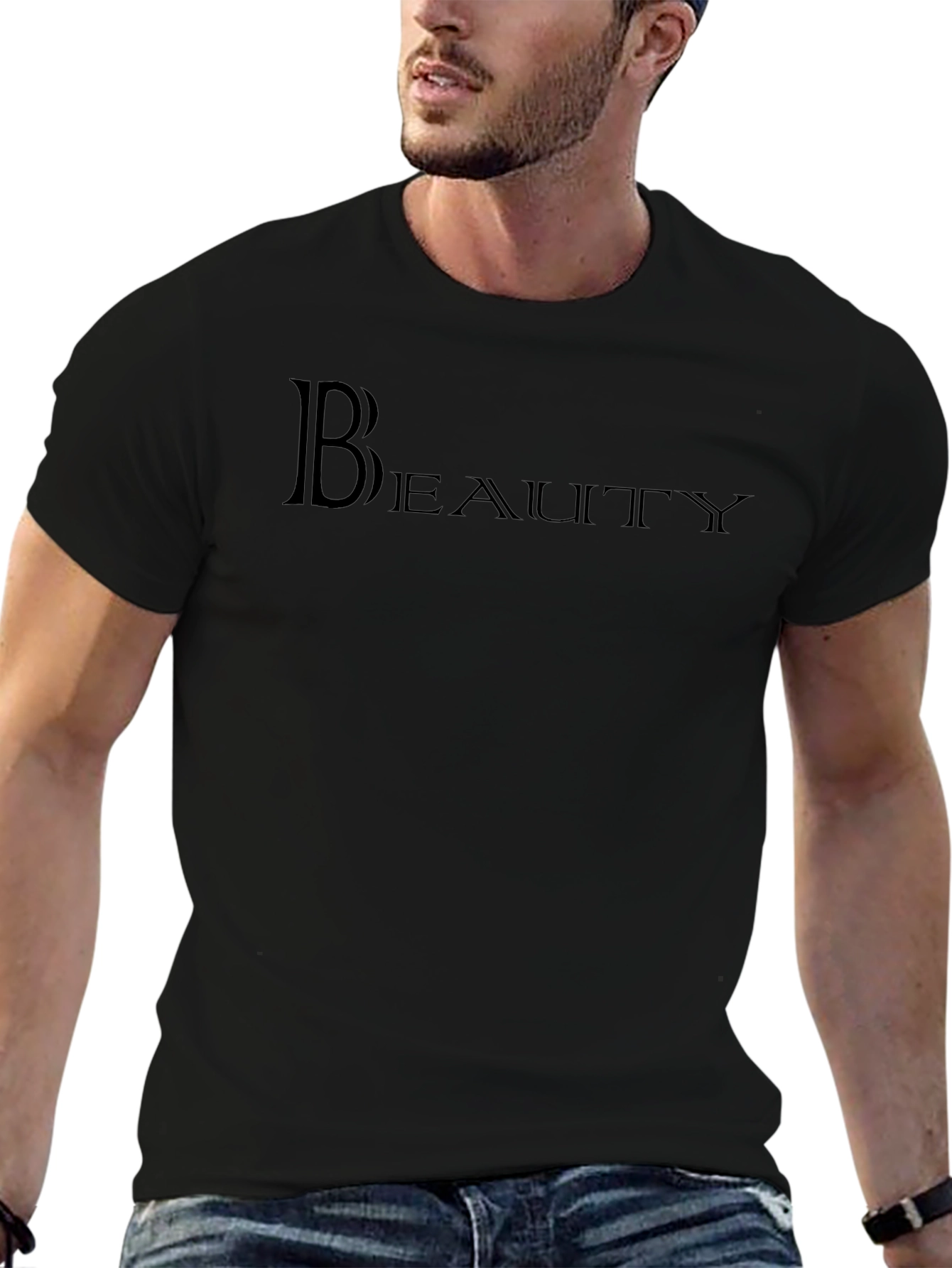 Camiseta Negra Beauty para Hombre