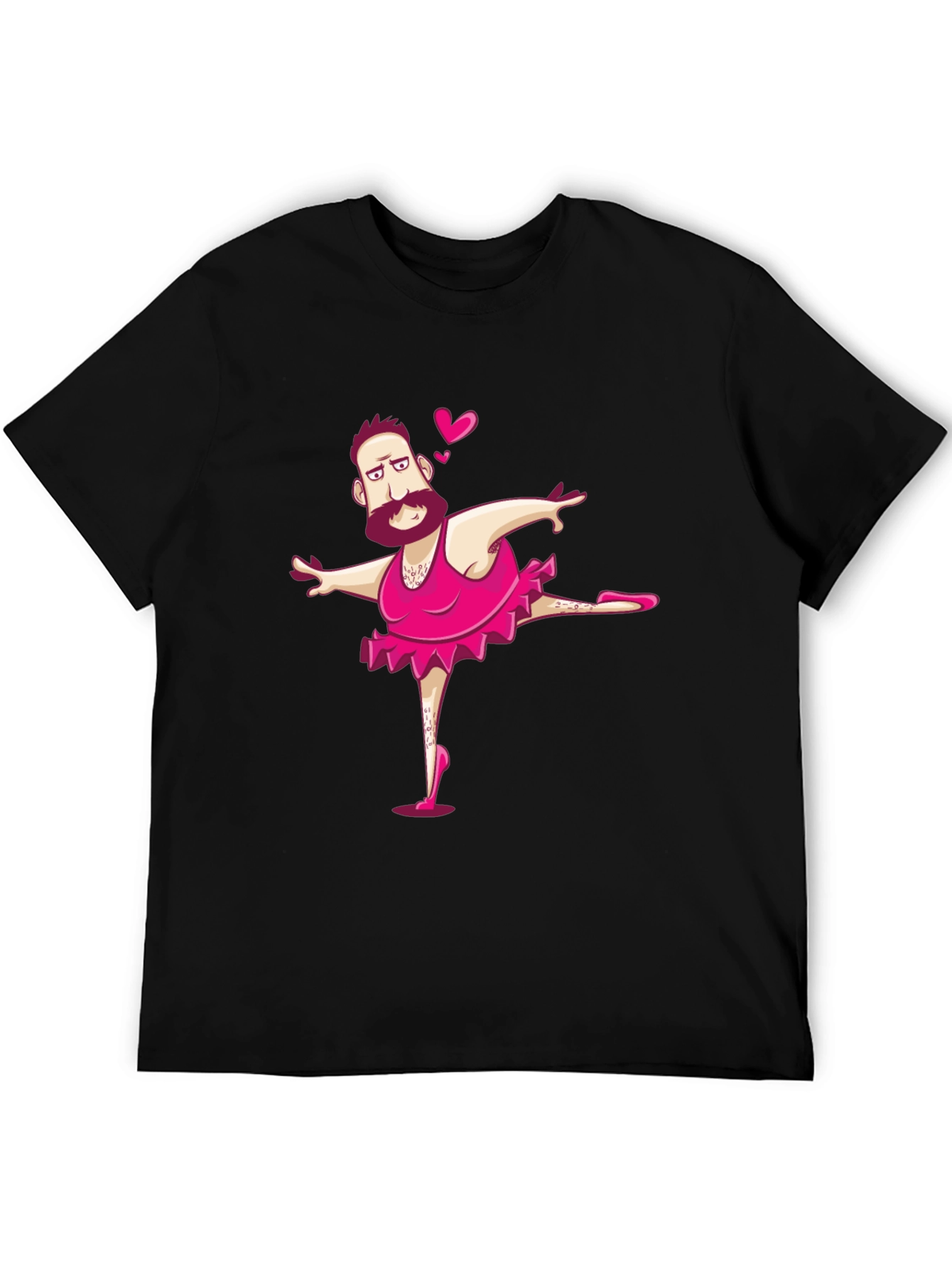 Camiseta Negra con Diseño de Hombre Bailarín
