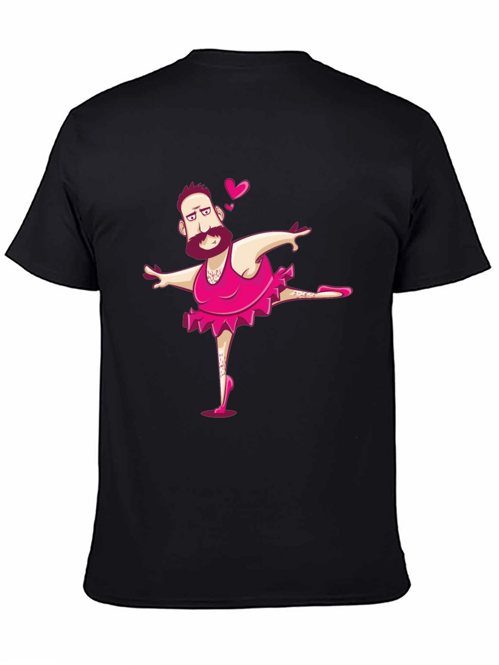 Camiseta Negra con Diseño de Hombre Bailarín