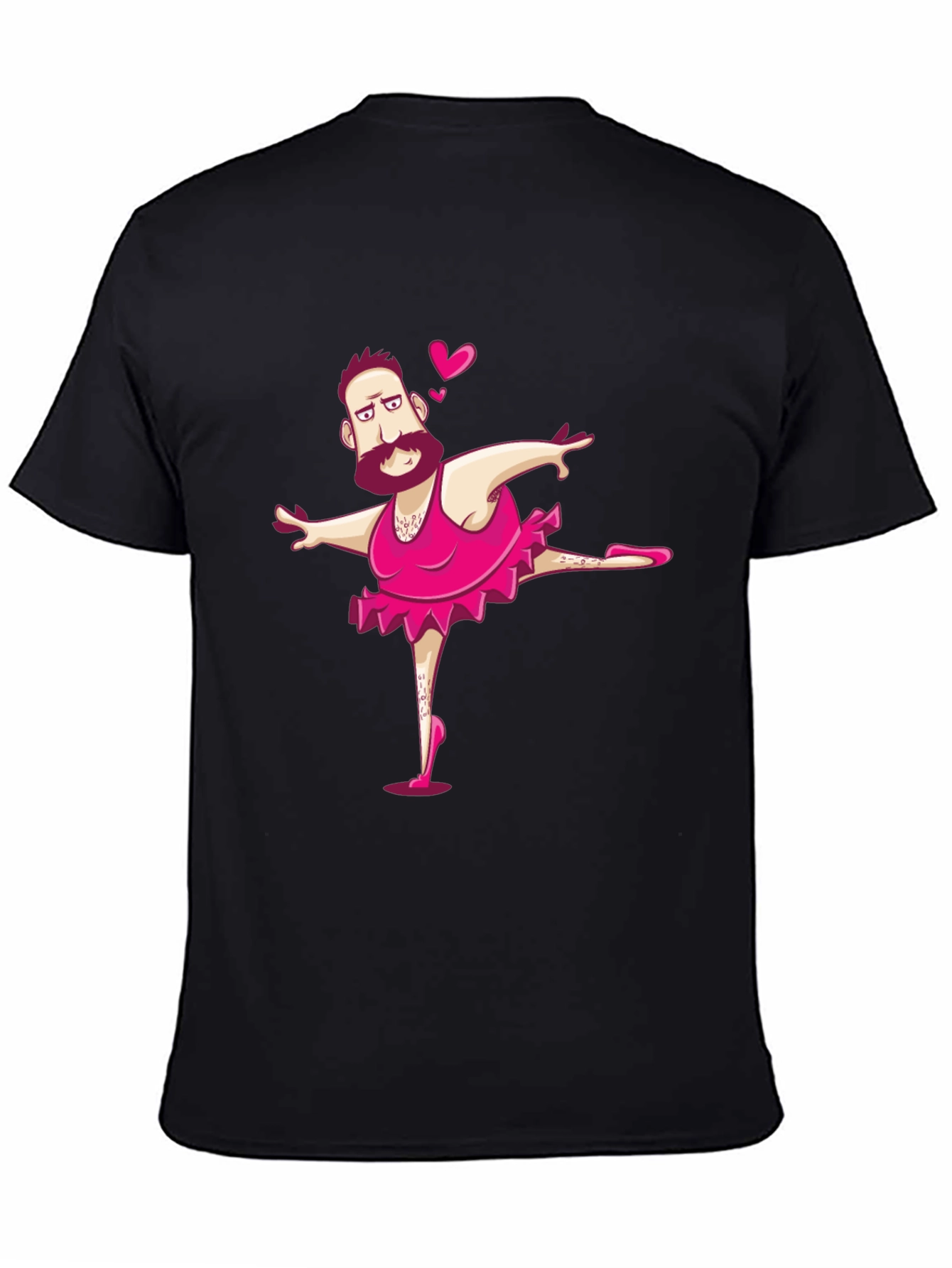 Camiseta Negra con Diseño de Hombre Bailarín