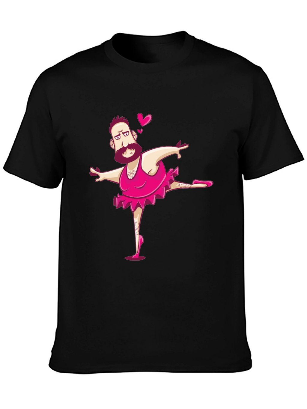 Camiseta Negra con Diseño de Hombre Bailarín