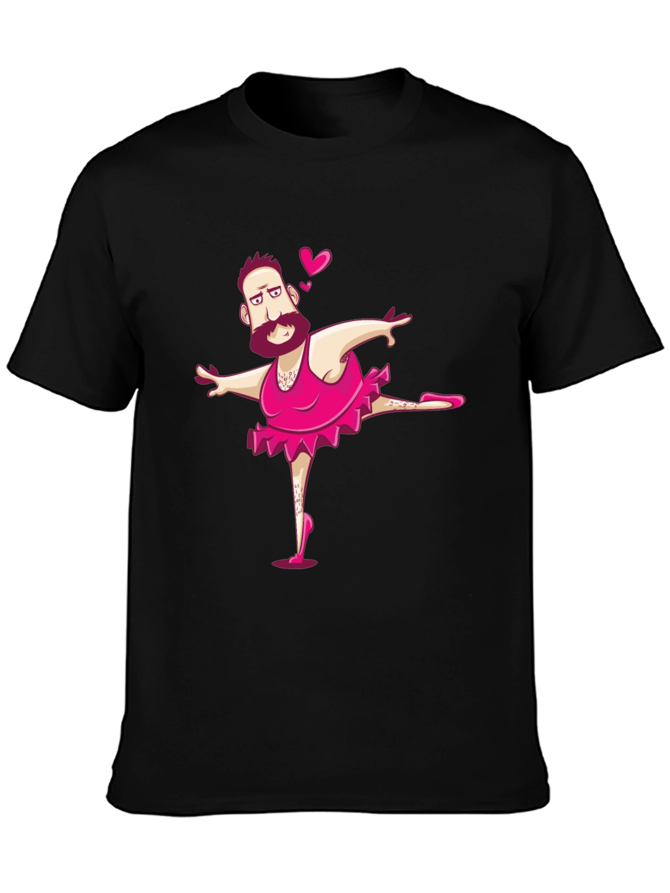 Camiseta Negra con Diseño de Hombre Bailarín