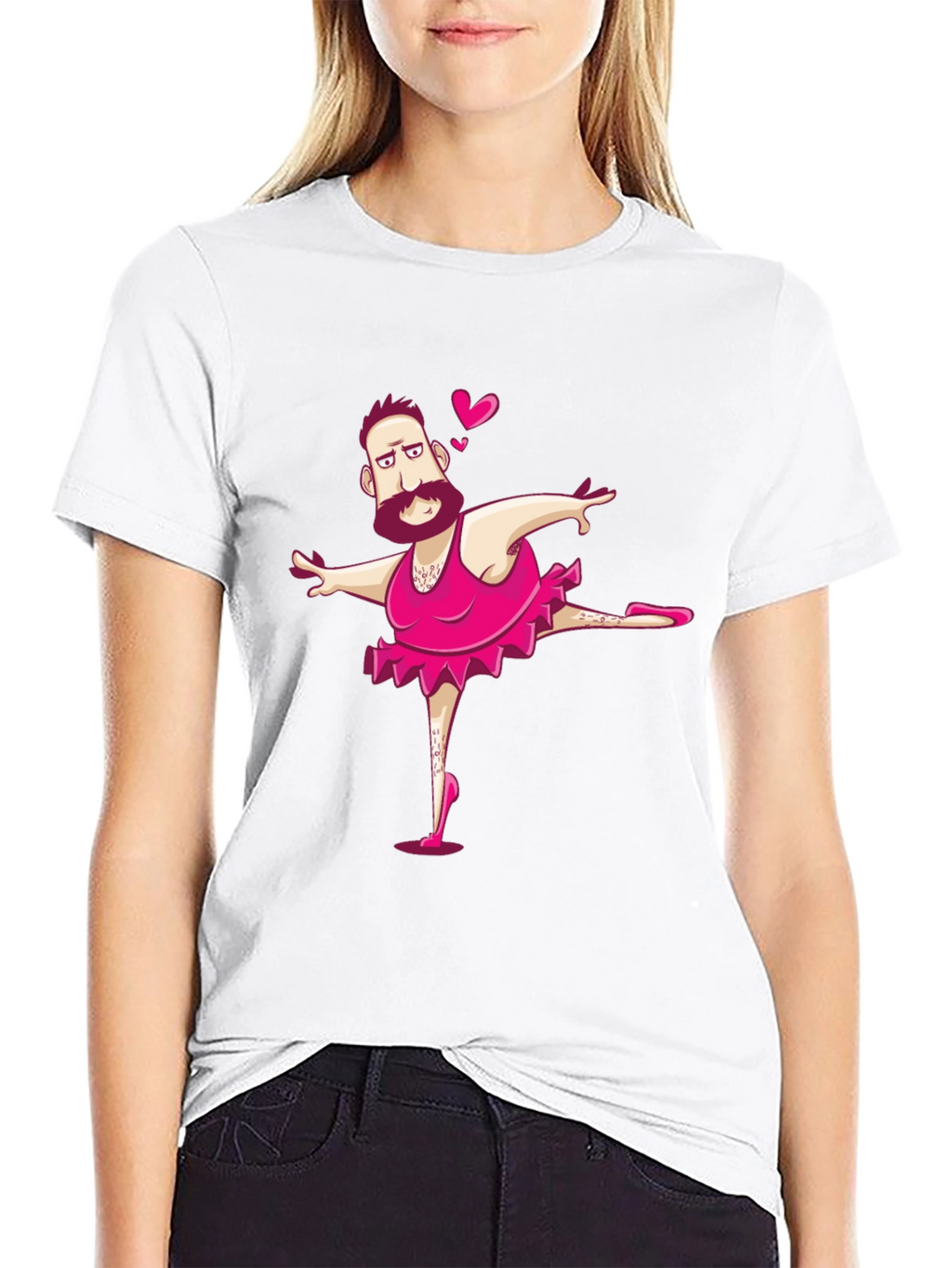 Camiseta Negra con Diseño de Hombre Bailarín