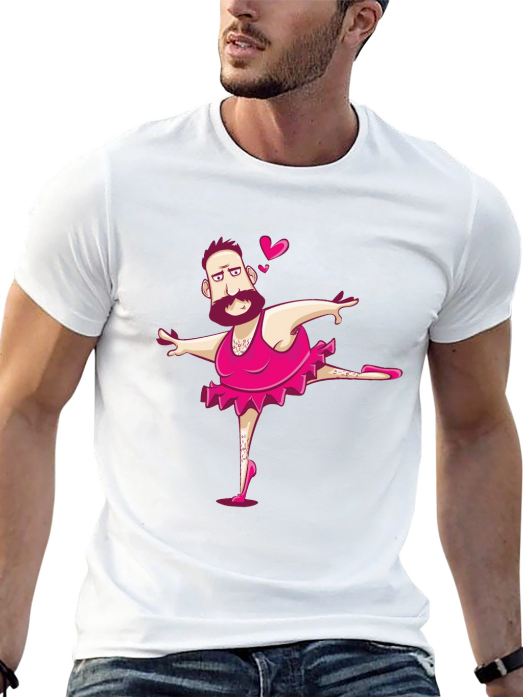 Camiseta Negra con Diseño de Hombre Bailarín
