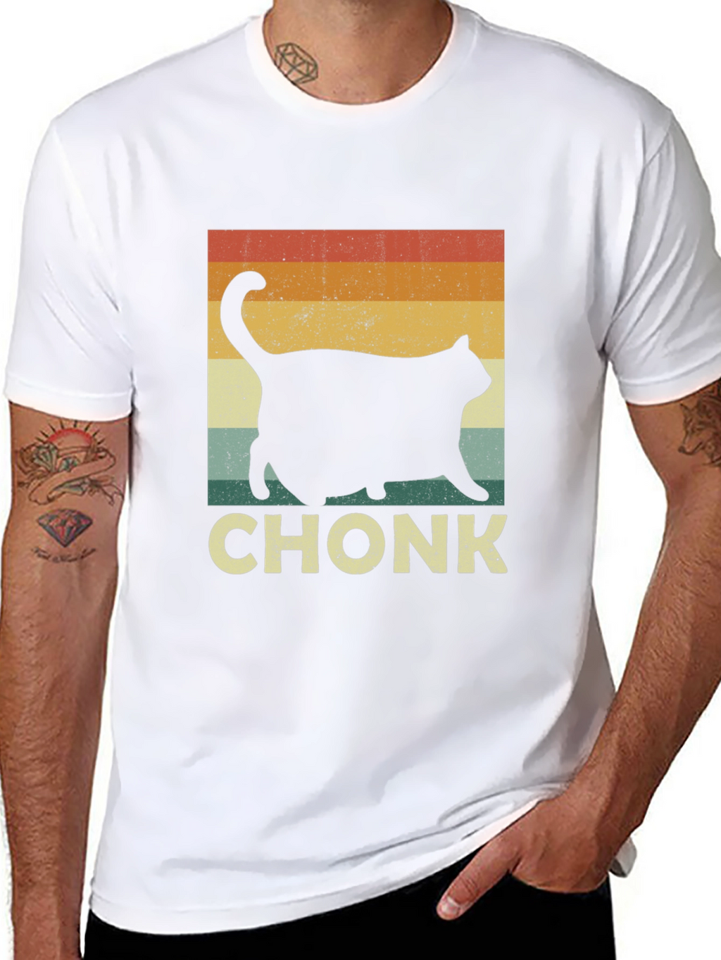 Camiseta Chonk Gato Retro