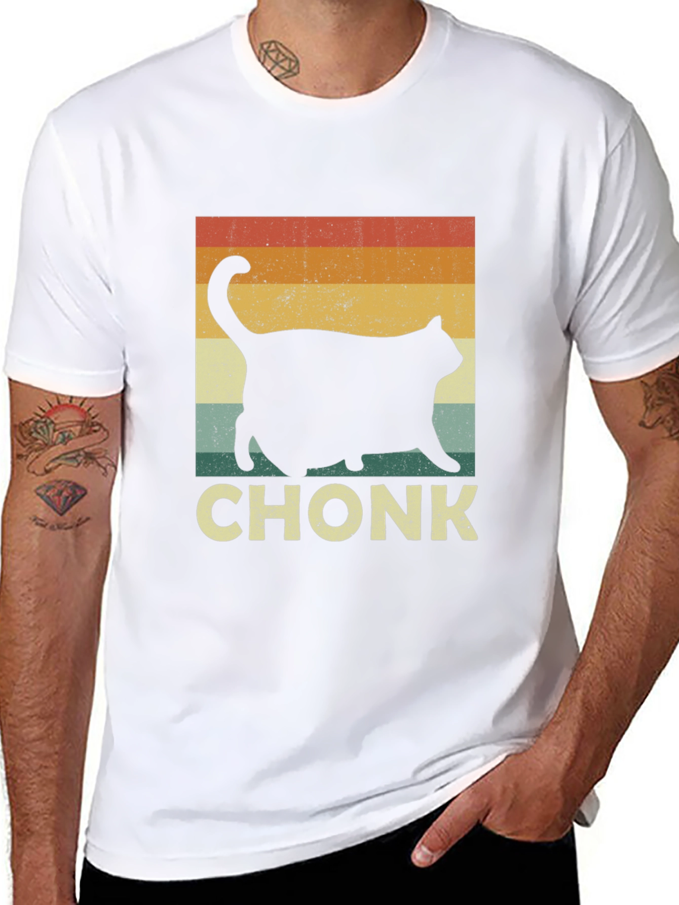 Camiseta Chonk Gato Retro