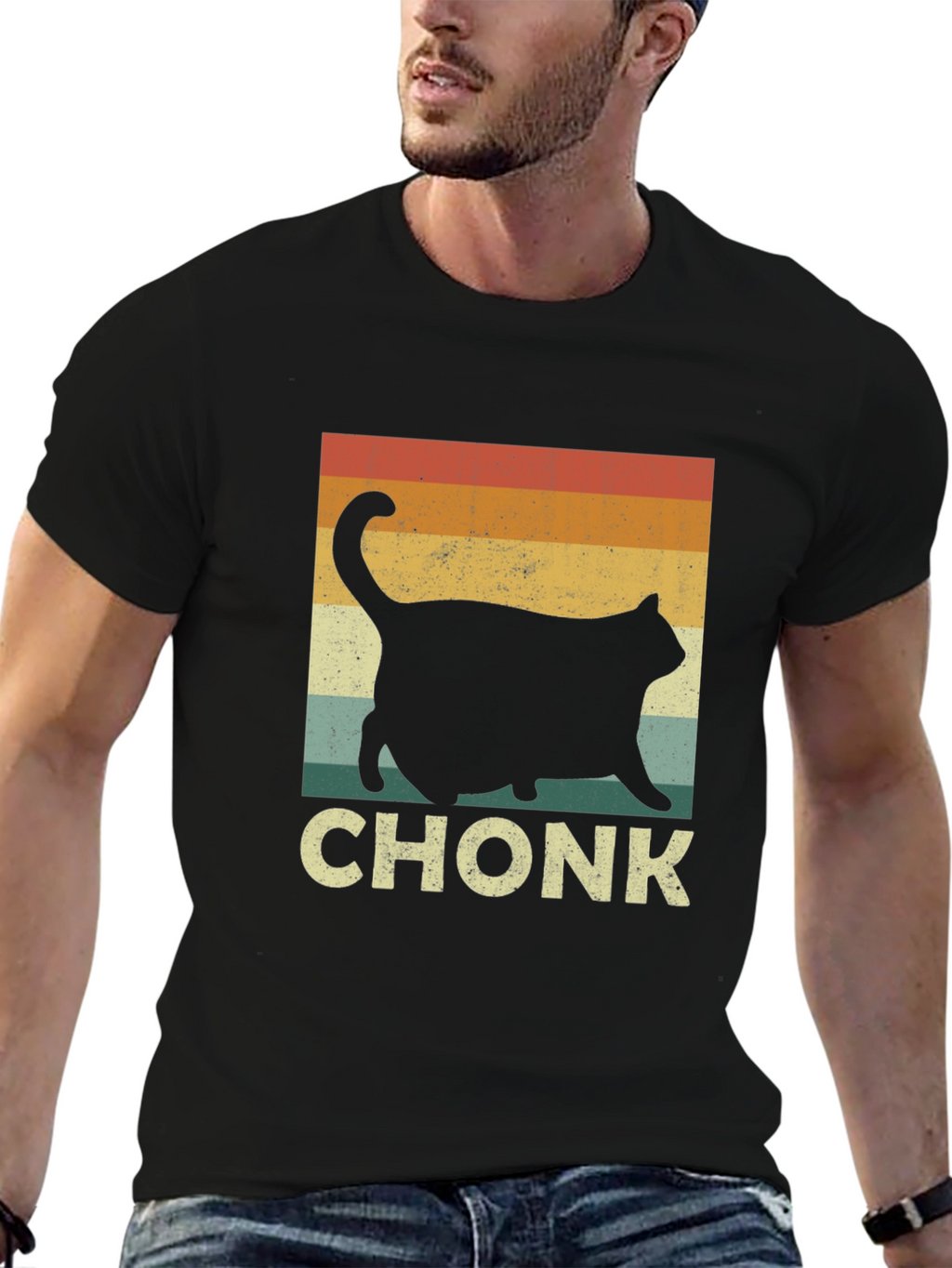 Camiseta Chonk Gato Retro