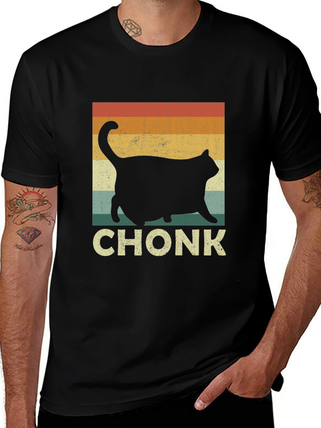 Camiseta Chonk Gato Retro