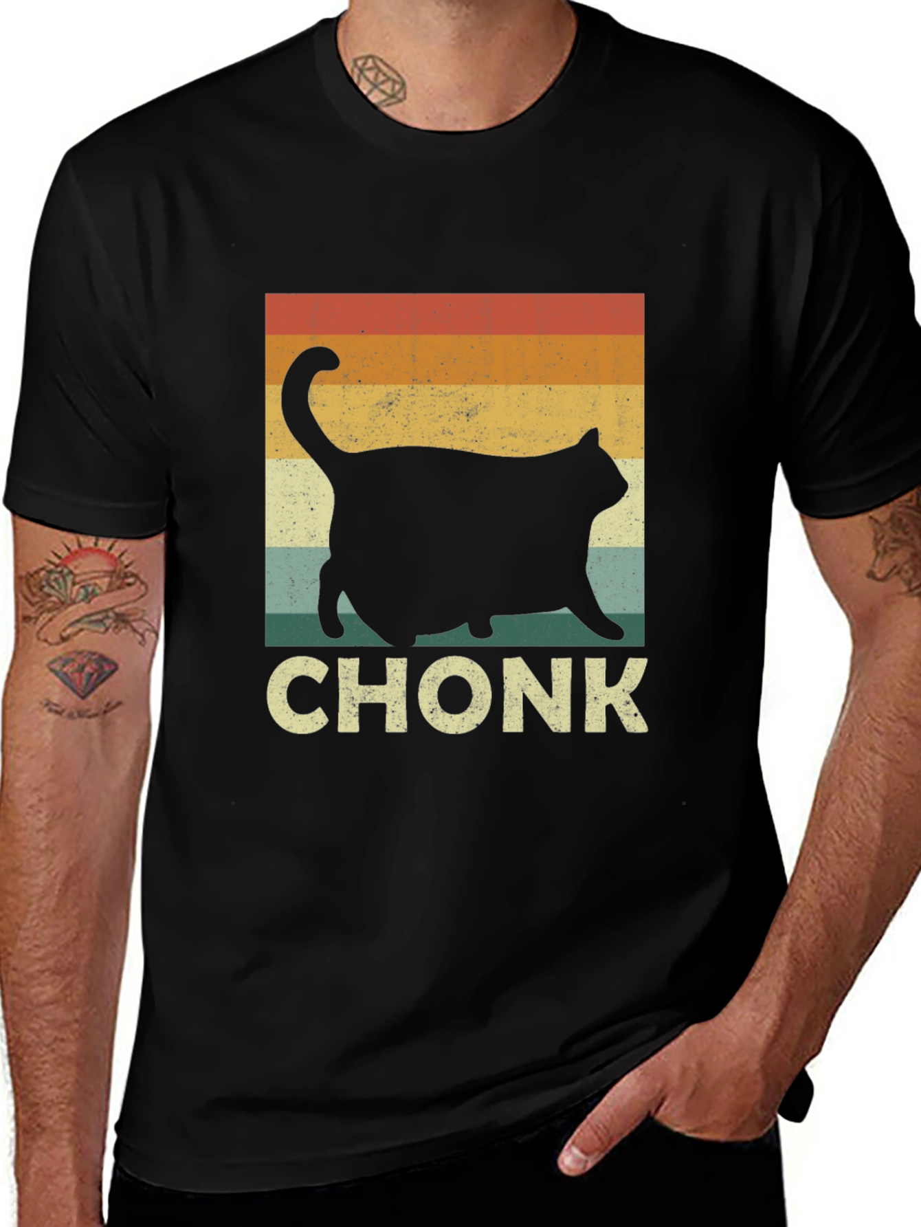 Camiseta Chonk Gato Retro