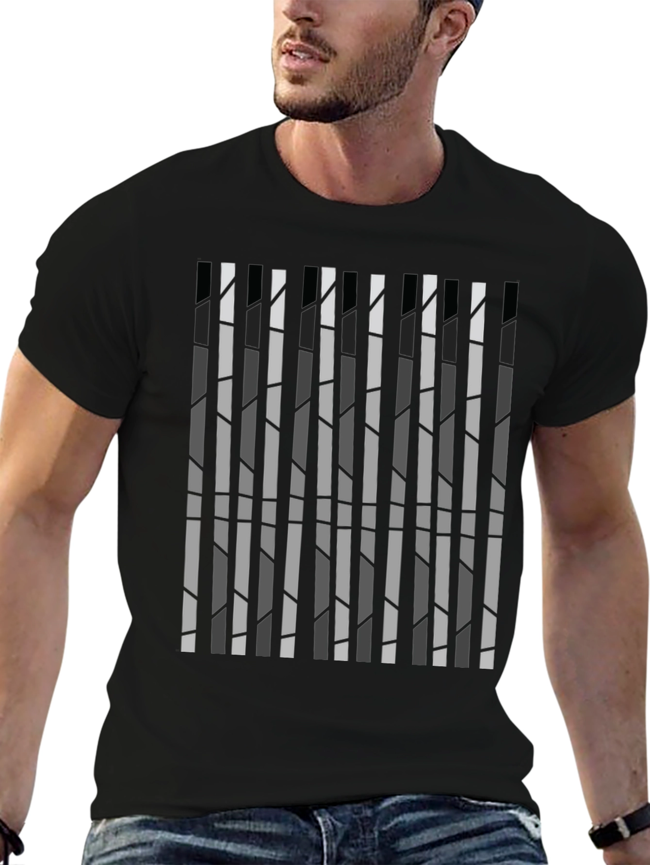 Camiseta Hombre Diseño Abstracto Moderno