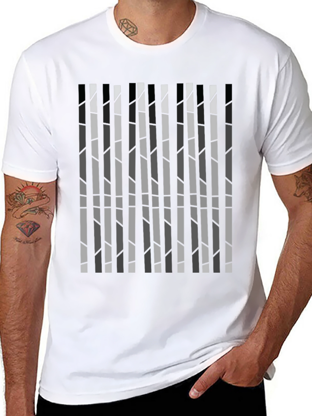 Camiseta Hombre Diseño Abstracto Moderno