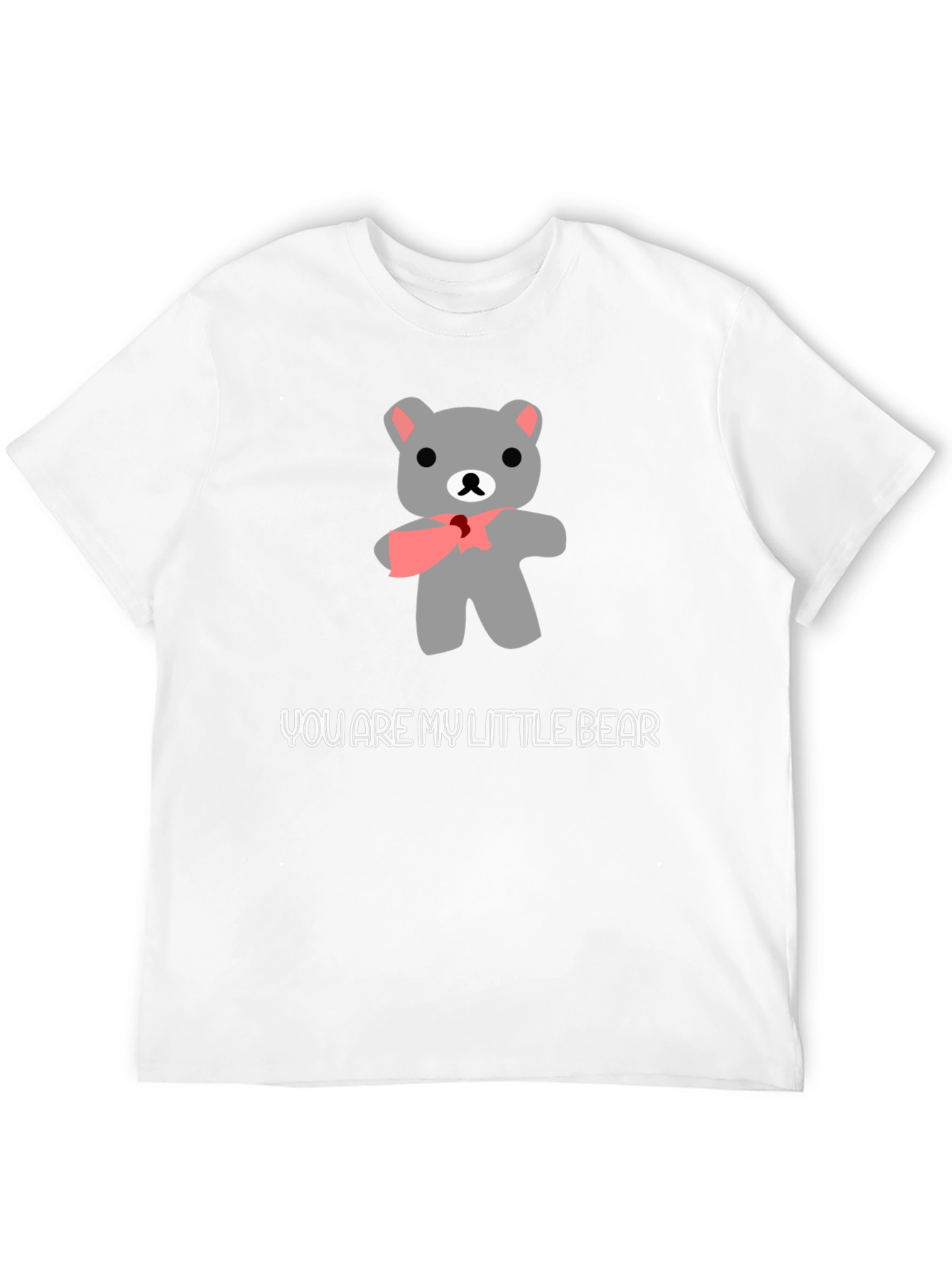 Camiseta Negra con Diseño de Oso y Mensaje Cariñoso
