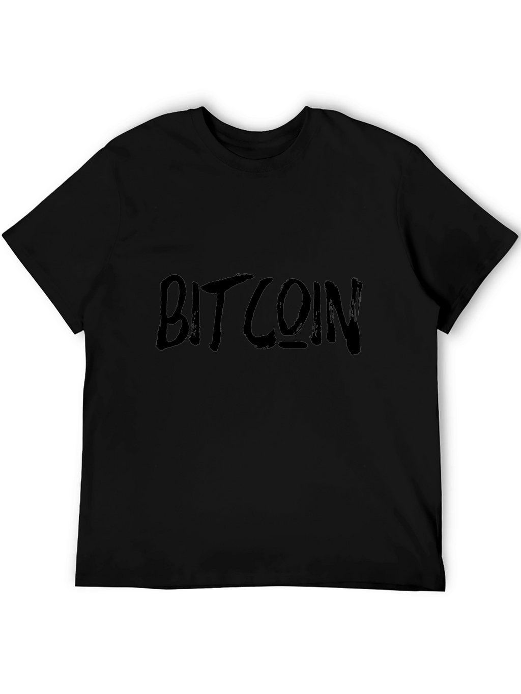 Camiseta Negra Bitcoin Casual para Hombre