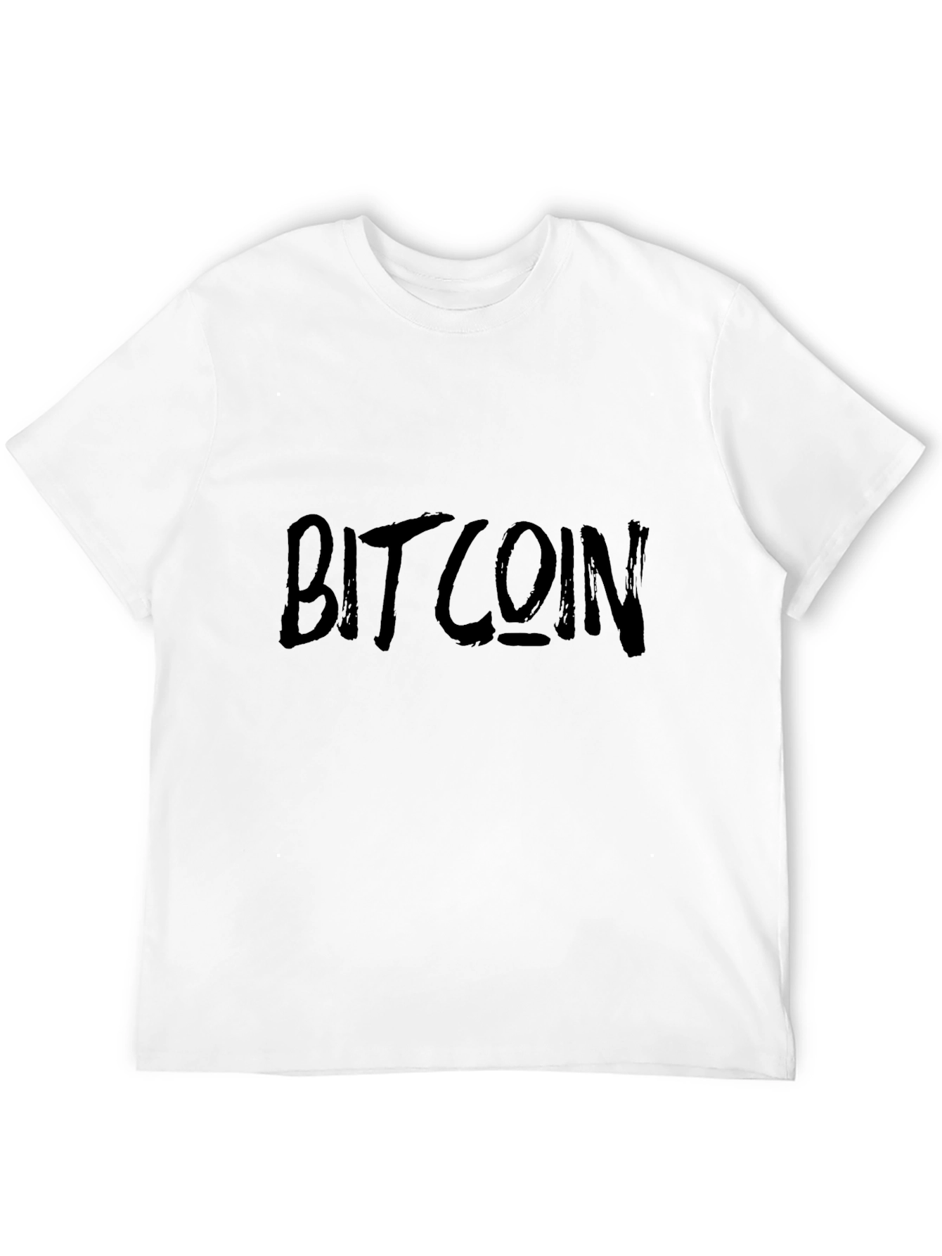 Camiseta Negra Bitcoin Casual para Hombre