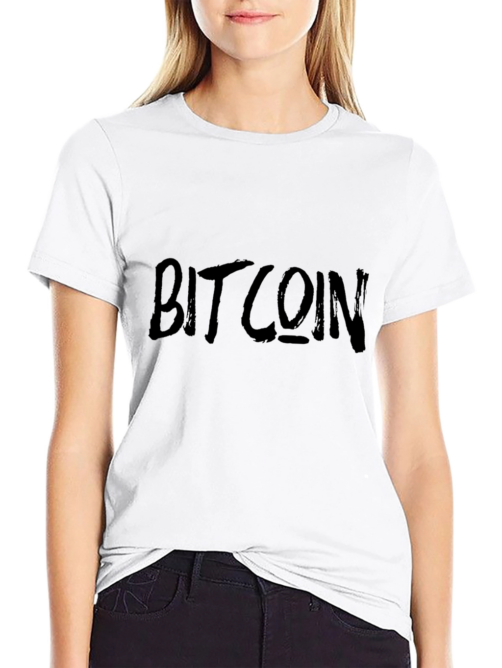 Camiseta Negra Bitcoin Casual para Hombre
