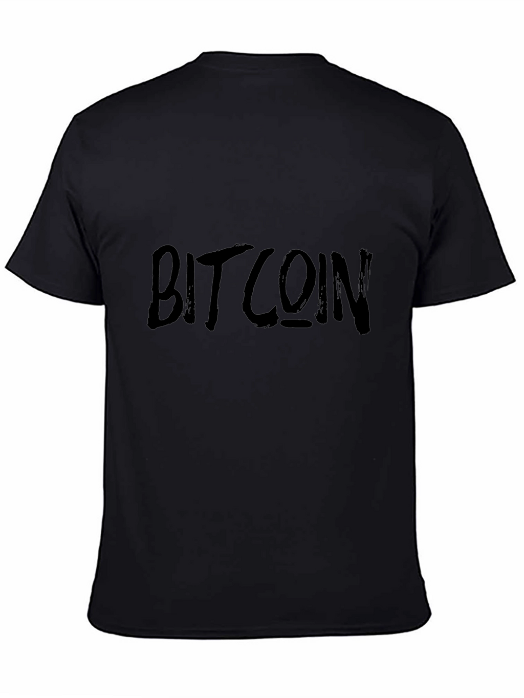 Camiseta Negra Bitcoin Casual para Hombre