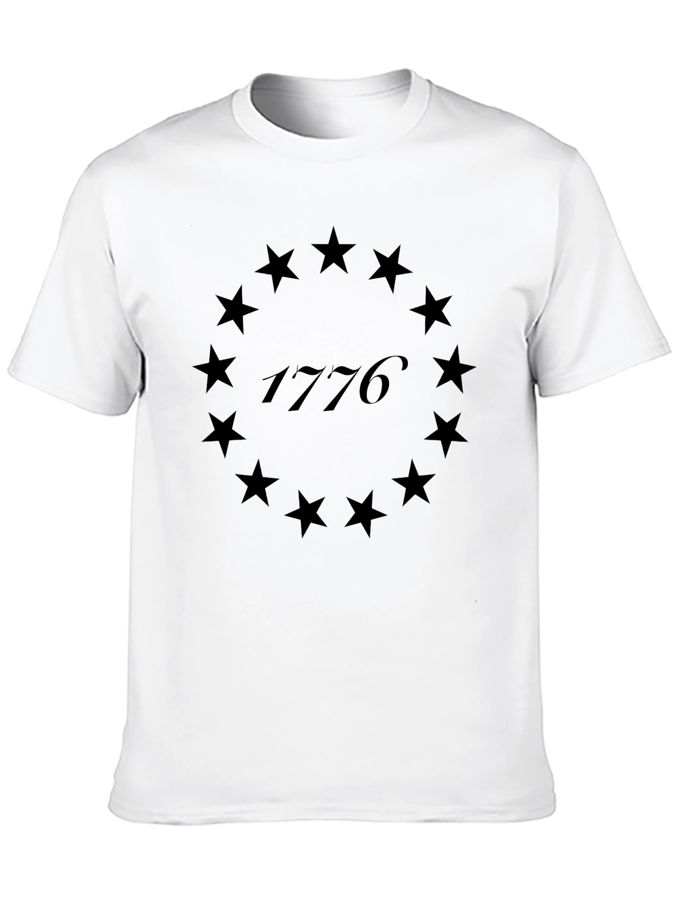 Camiseta Negra 1776 Estrellas Revolucionarias