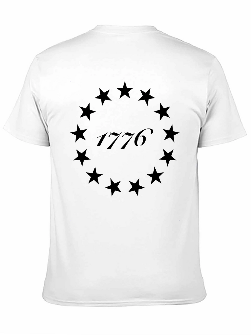 Camiseta Negra 1776 Estrellas Revolucionarias