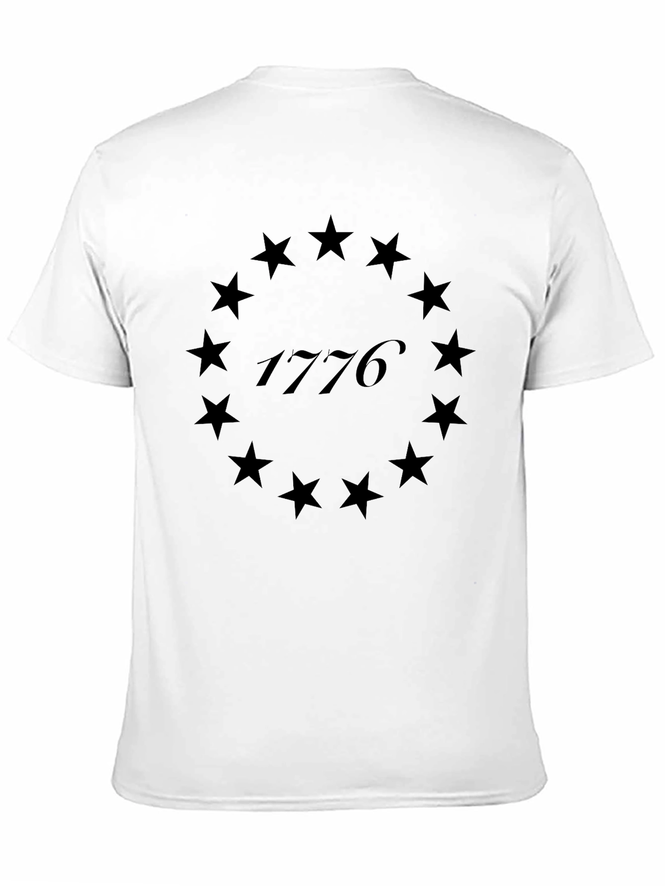 Camiseta Negra 1776 Estrellas Revolucionarias