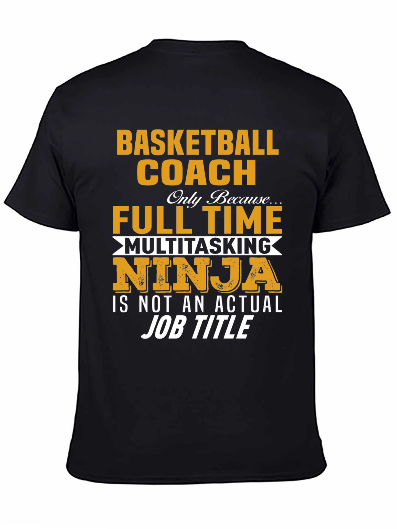 Camiseta Negra Coach Baloncesto Ninja Multitarea