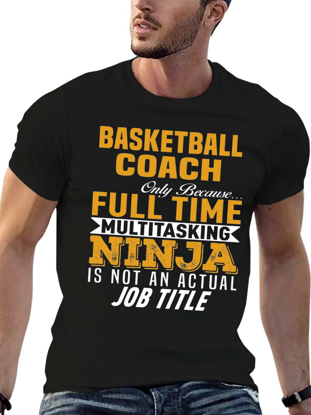 Camiseta Negra Coach Baloncesto Ninja Multitarea