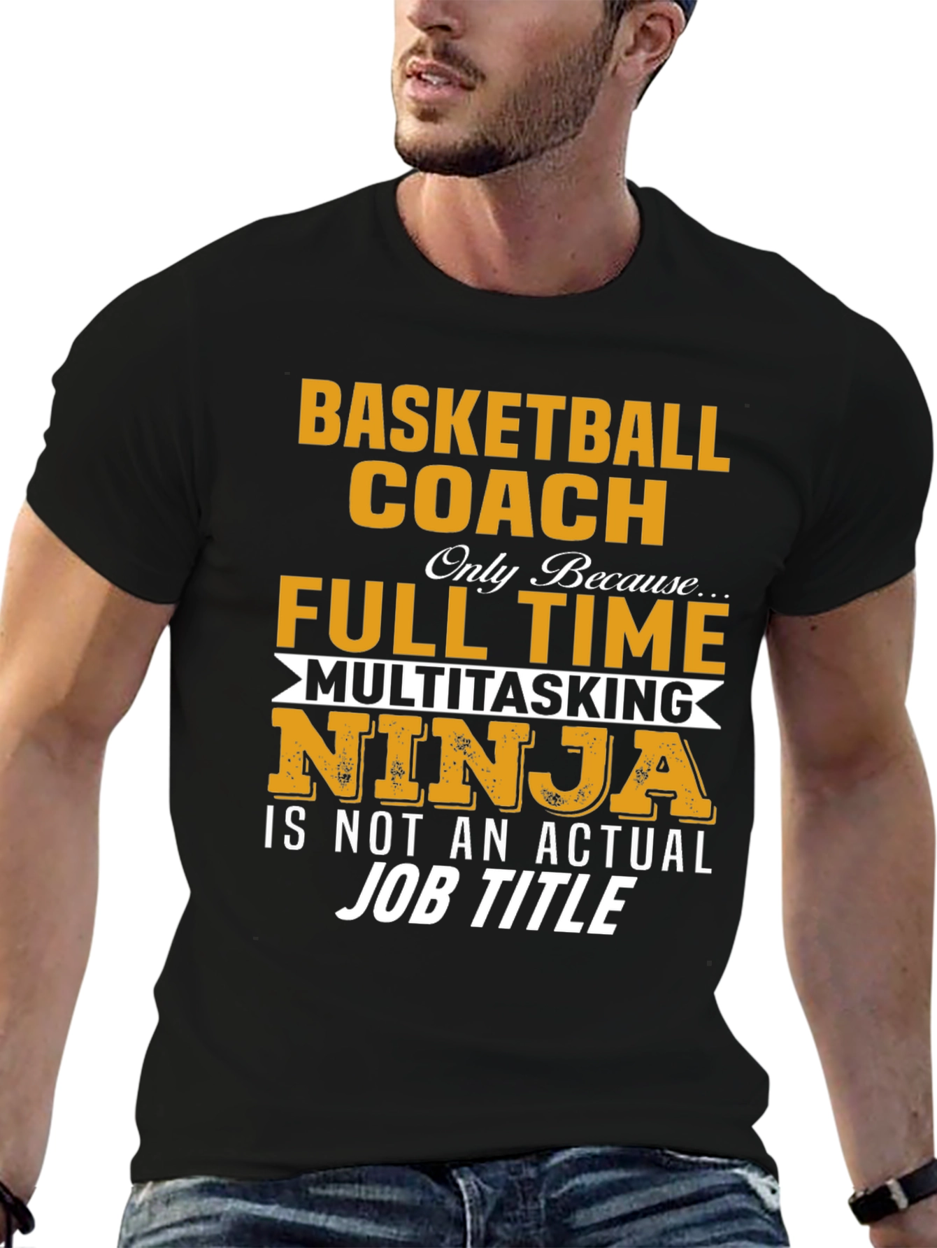 Camiseta Negra Coach Baloncesto Ninja Multitarea