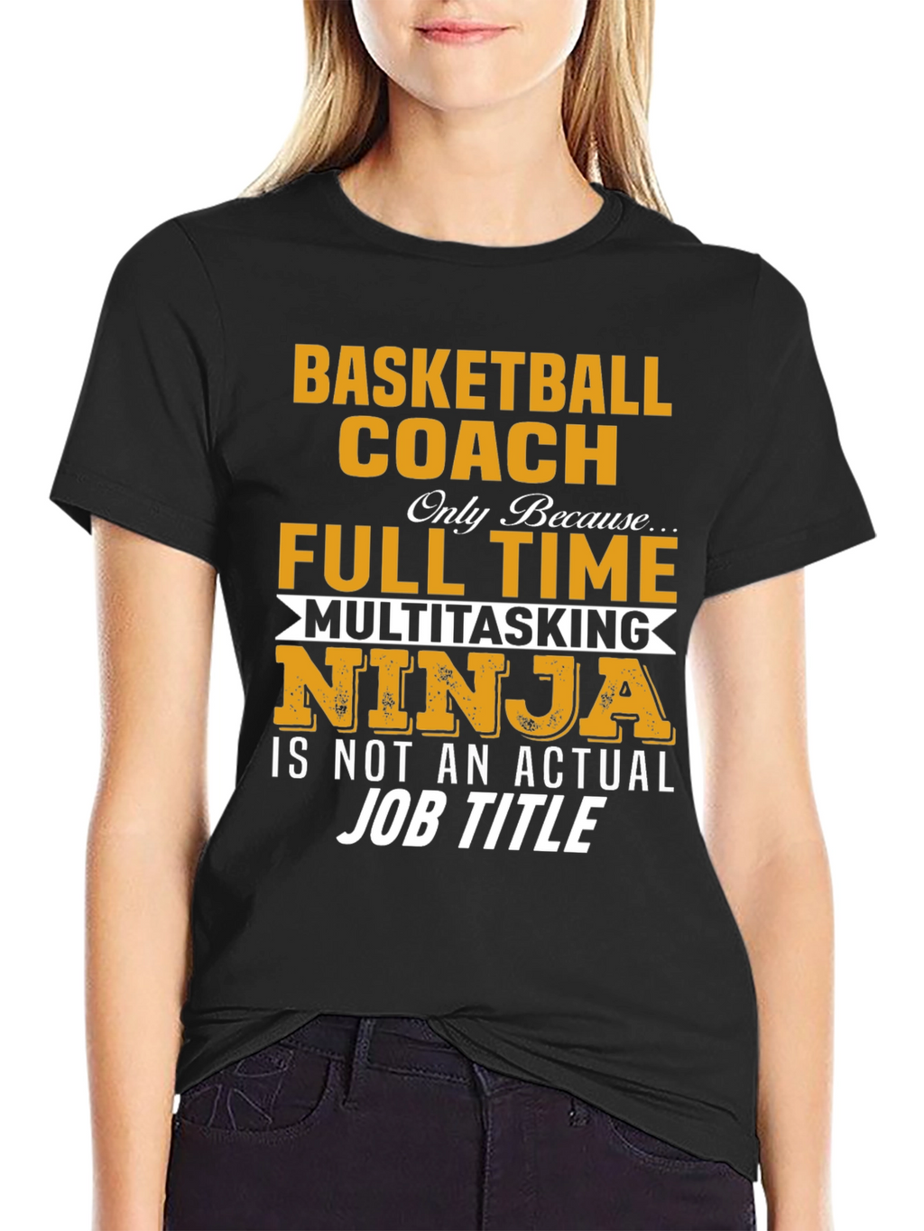 Camiseta Negra Coach Baloncesto Ninja Multitarea