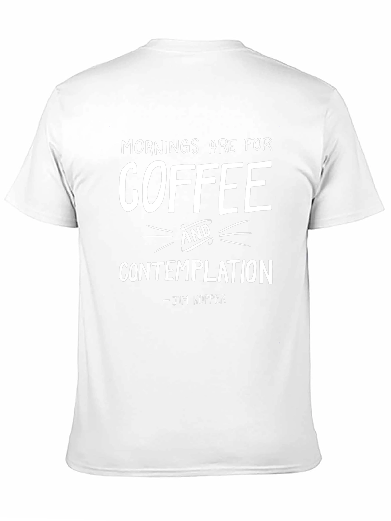 Camiseta Negra Café y Contemplación Jim Hopper