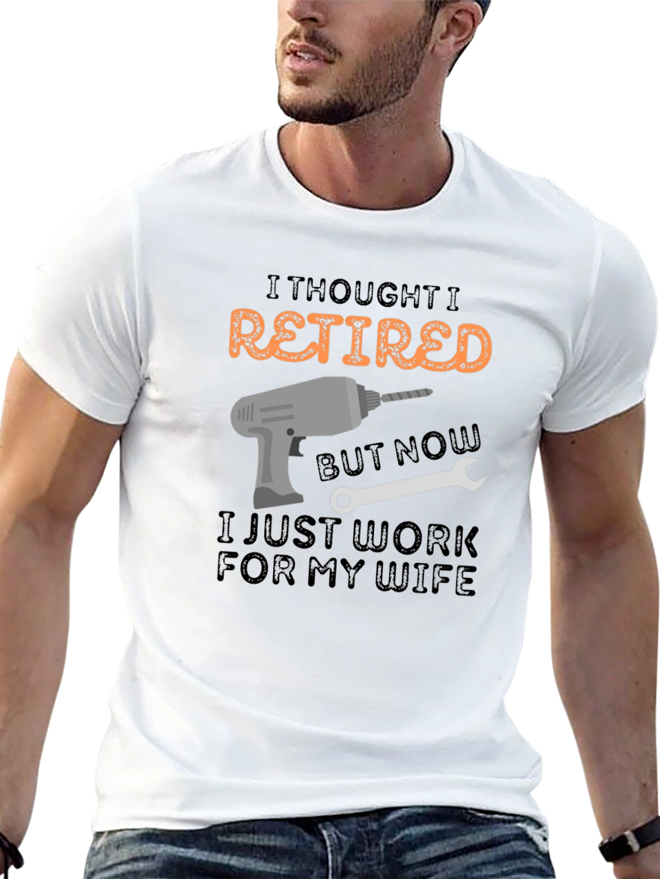 Camiseta Hombre - I Thought I Retired - Trabajo para mi Esposa