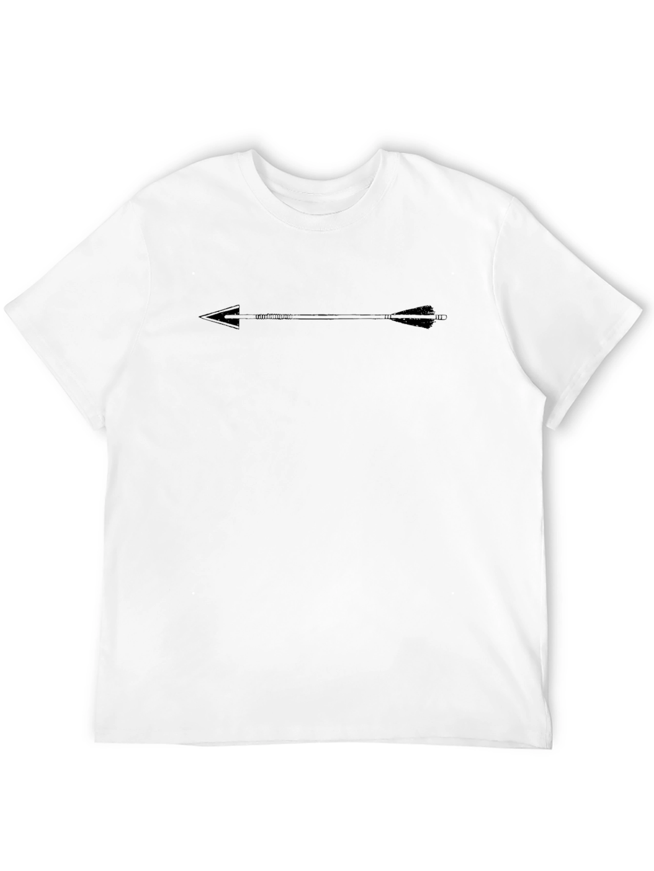 Camiseta Negra con Diseño de Flecha Minimalista