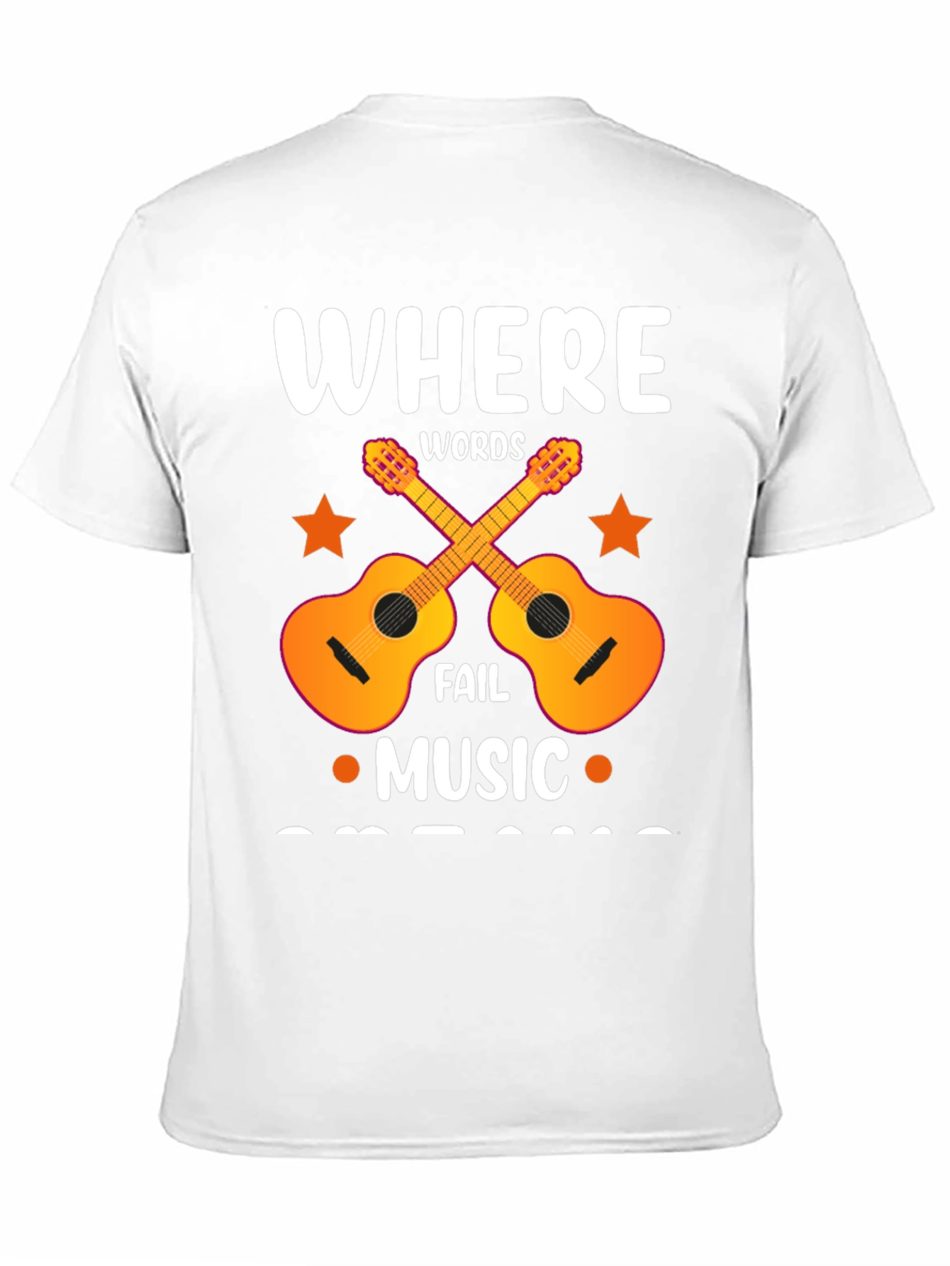 Camiseta Negra - Donde las Palabras Fallan la Música Habla