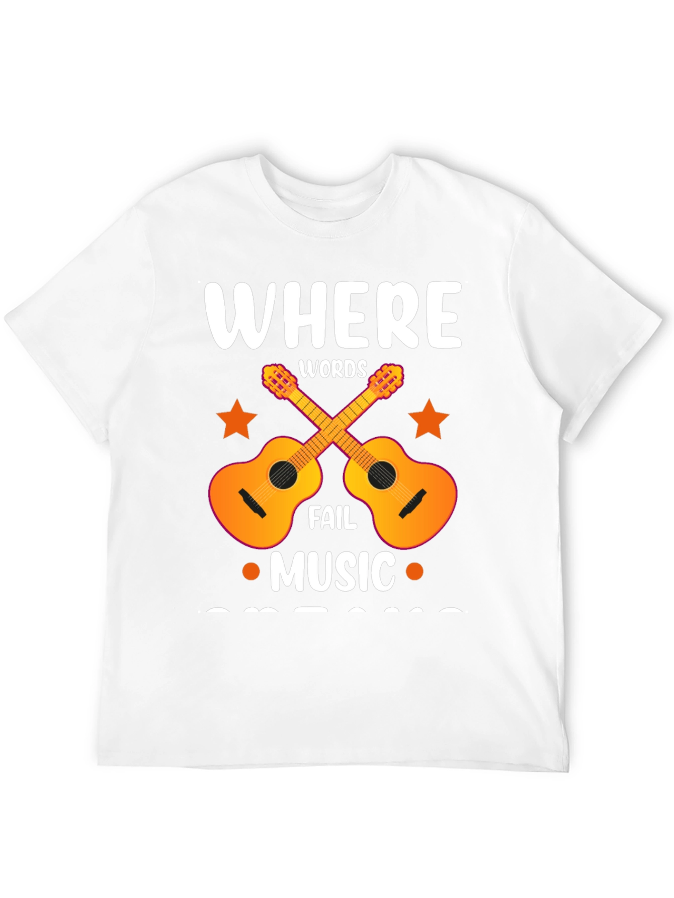 Camiseta Negra - Donde las Palabras Fallan la Música Habla