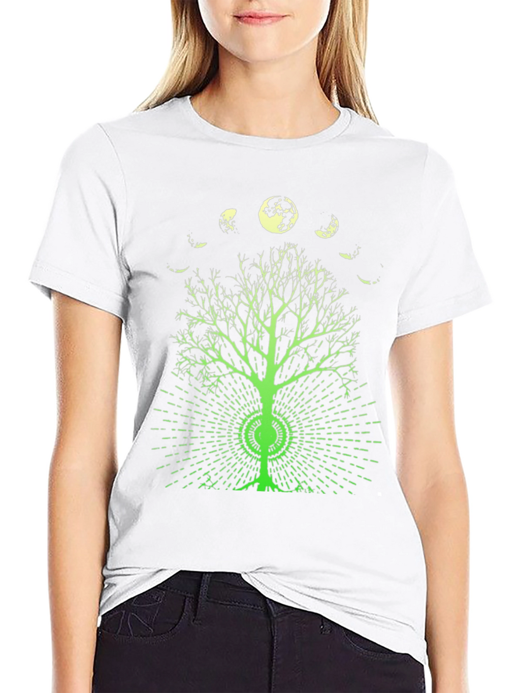 Camiseta Negra Árbol Lunar