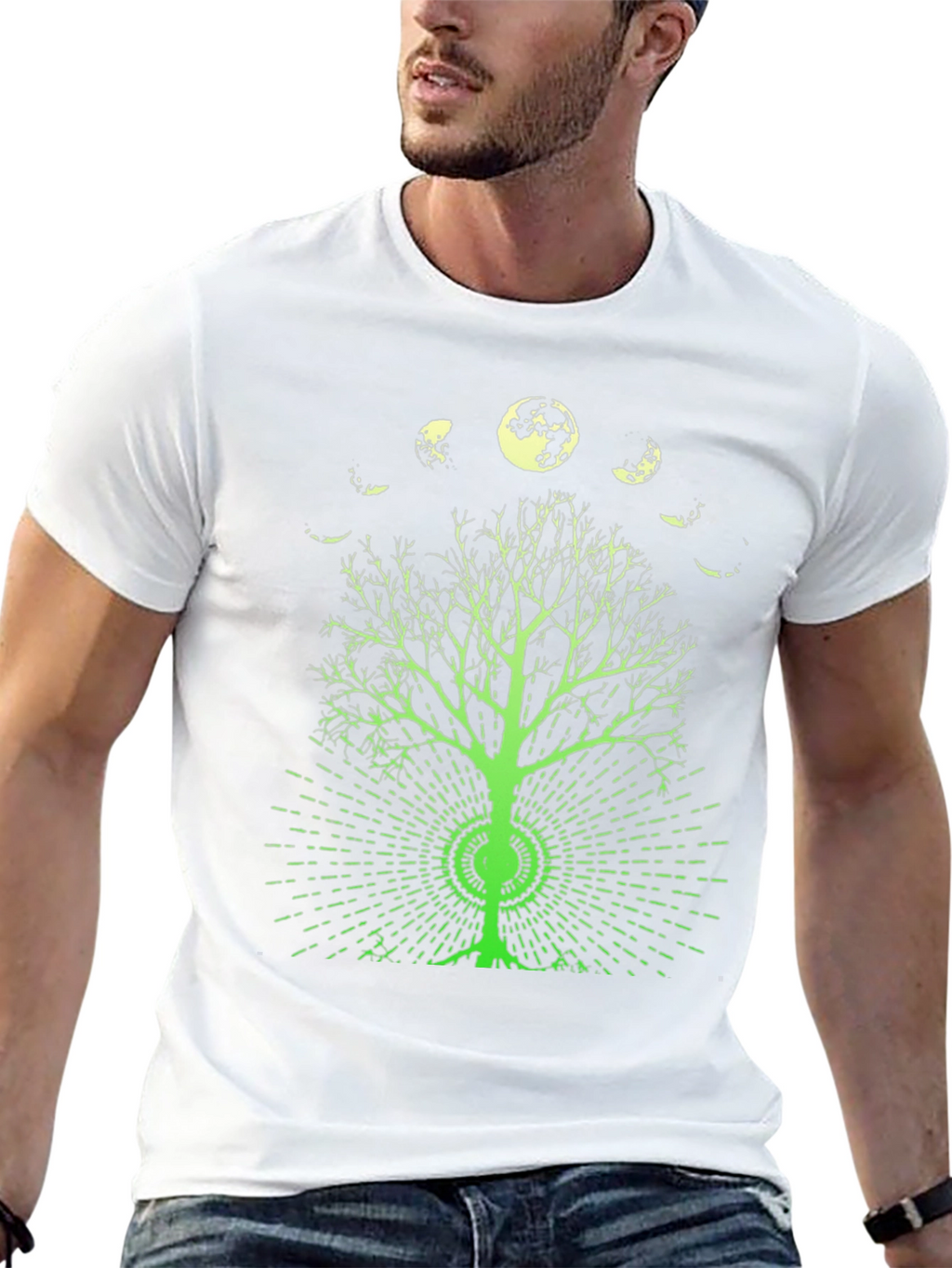 Camiseta Negra Árbol Lunar