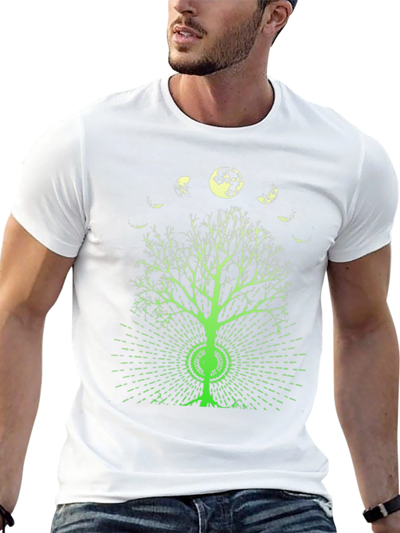 Camiseta Negra Árbol Lunar