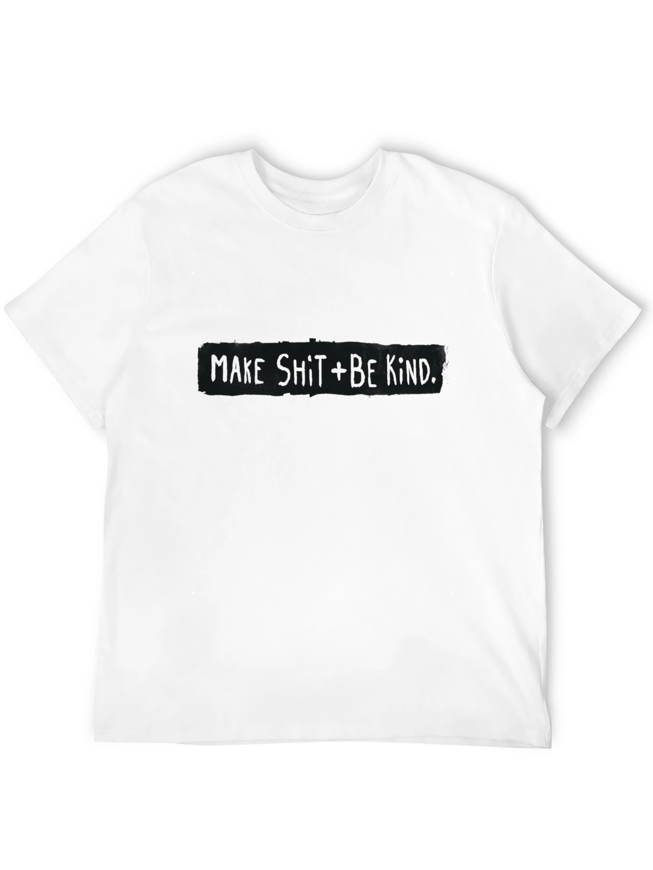 Camiseta Negra Casual con Diseño Abstracto