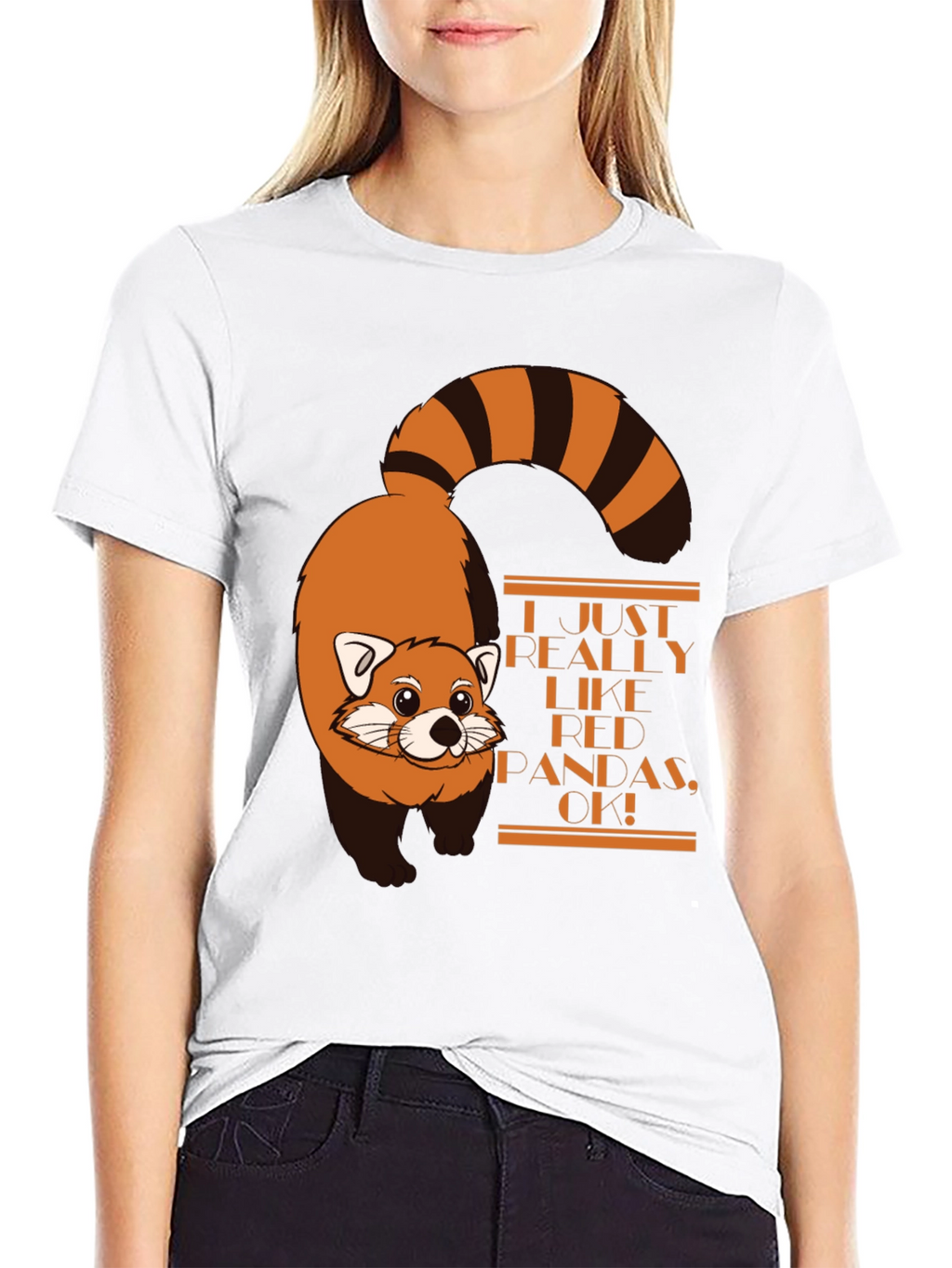 Camiseta Negra con Diseño de Panda Rojo