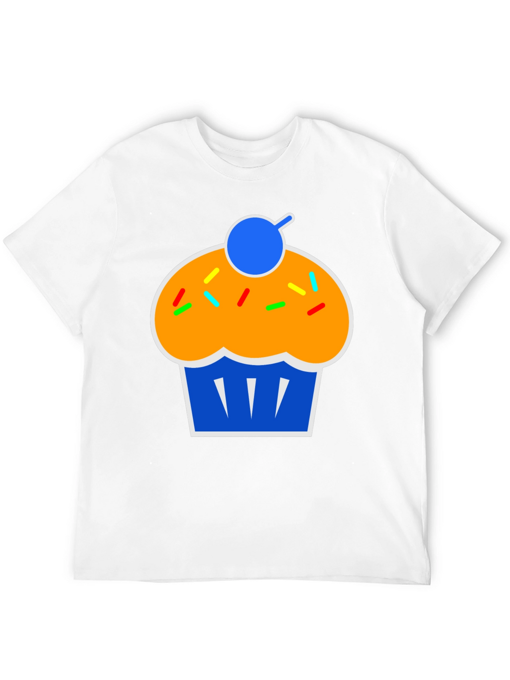 Camiseta Negra con Diseño de Cupcake