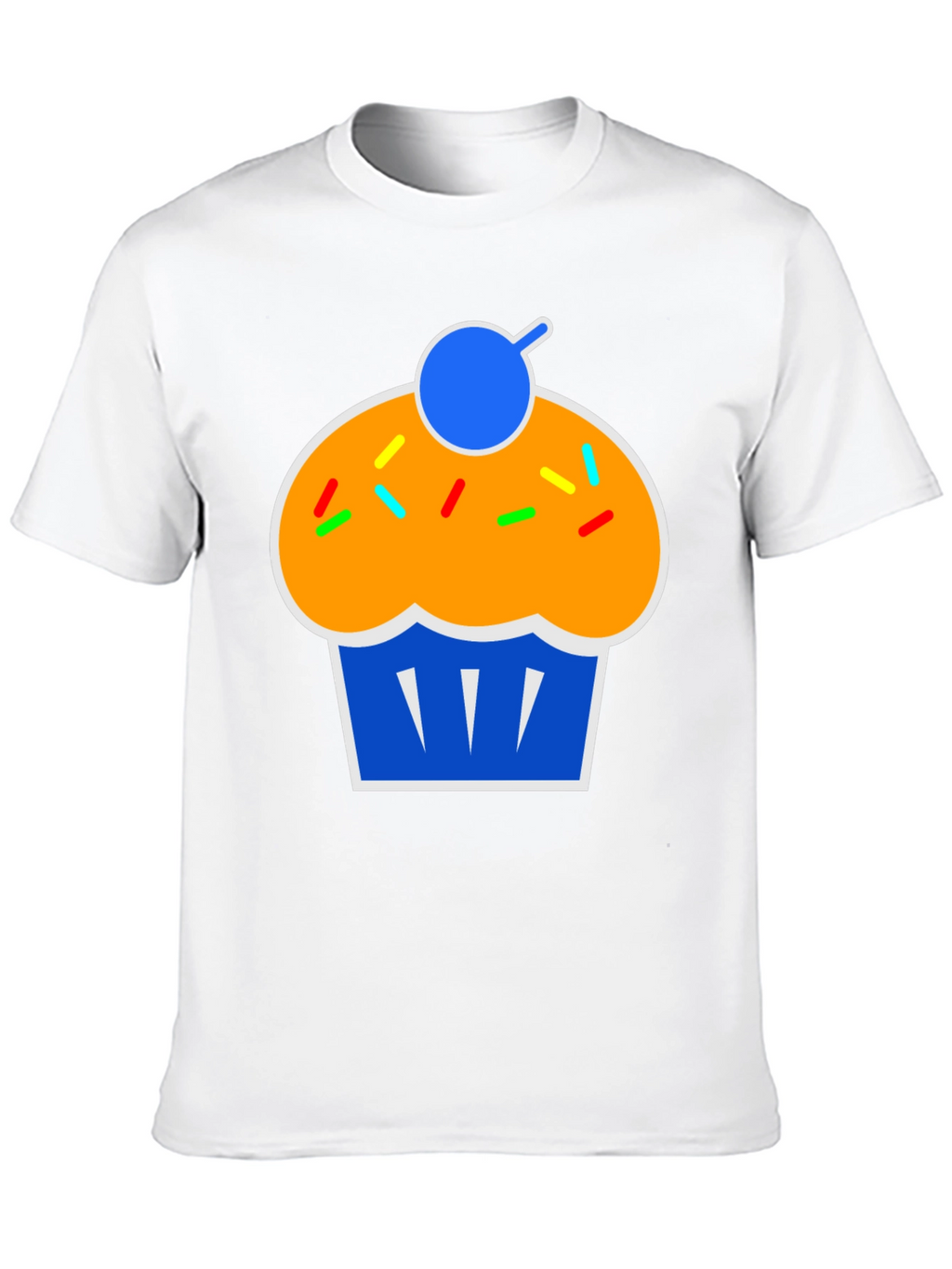 Camiseta Negra con Diseño de Cupcake