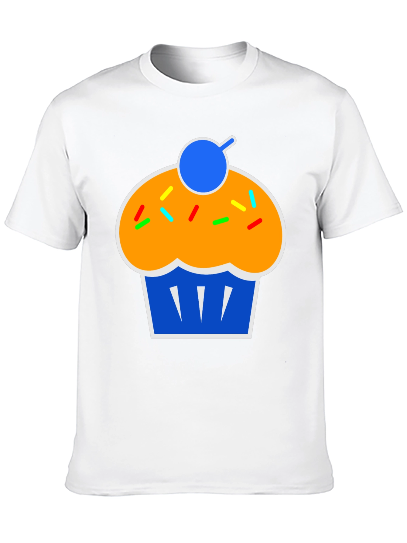 Camiseta Negra con Diseño de Cupcake