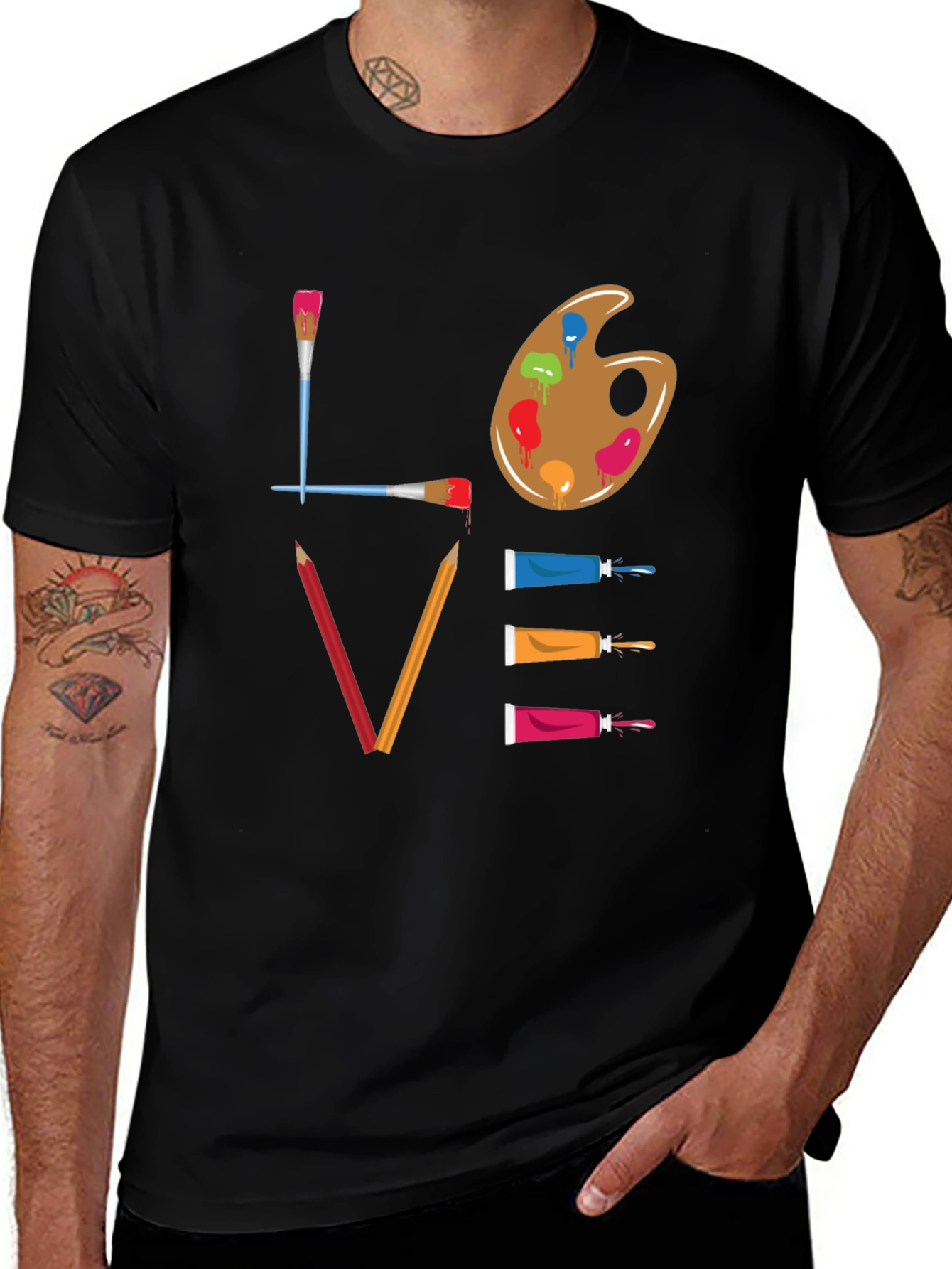 Camiseta Negra Amor por el Arte