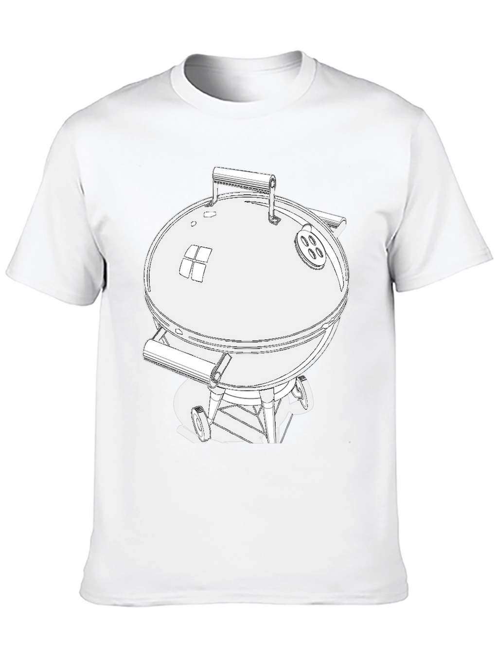 Camiseta Hombre con Diseño de Parrilla BBQ