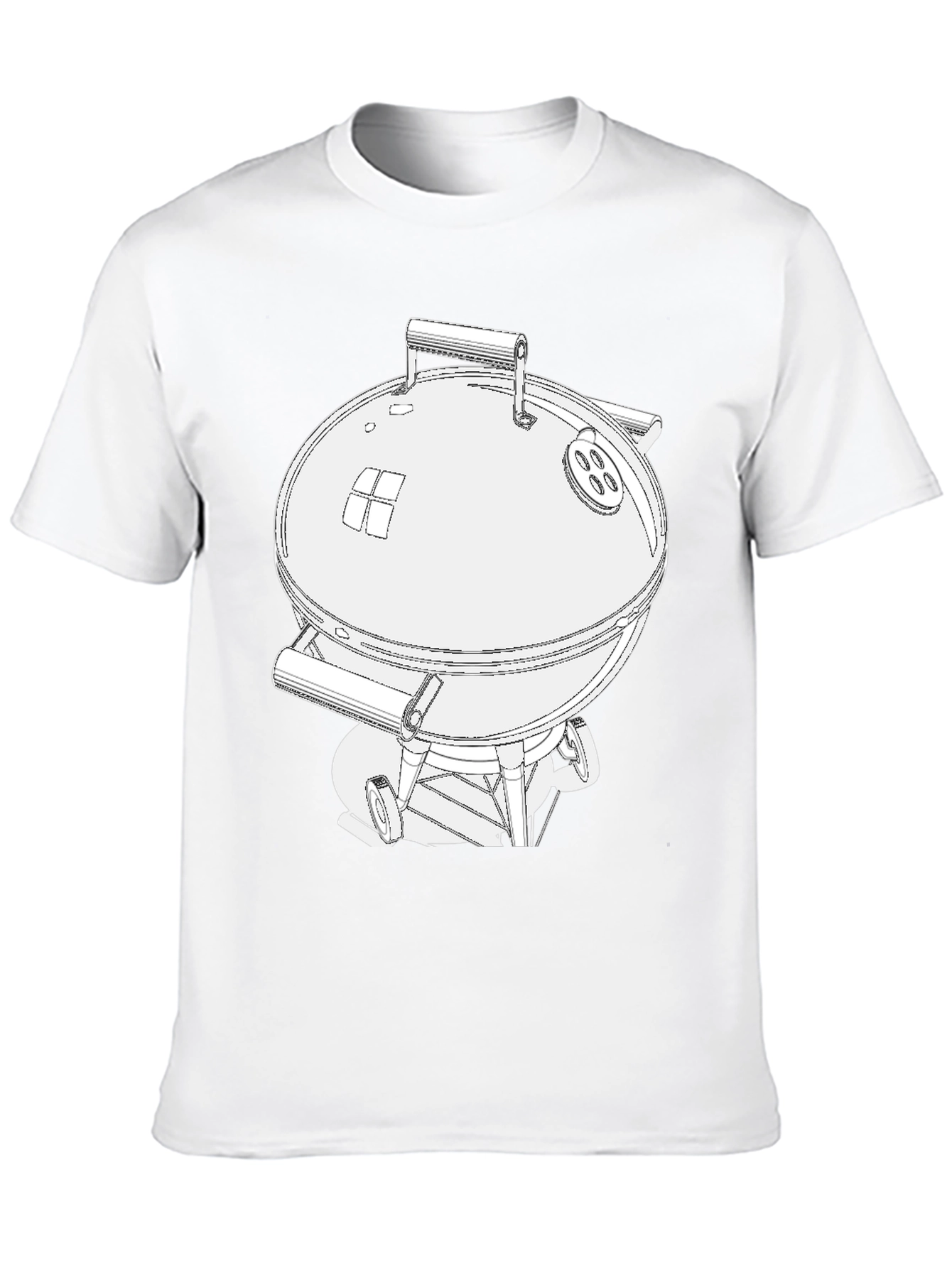 Camiseta Hombre con Diseño de Parrilla BBQ