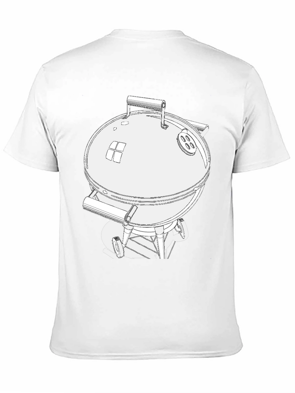 Camiseta Hombre con Diseño de Parrilla BBQ