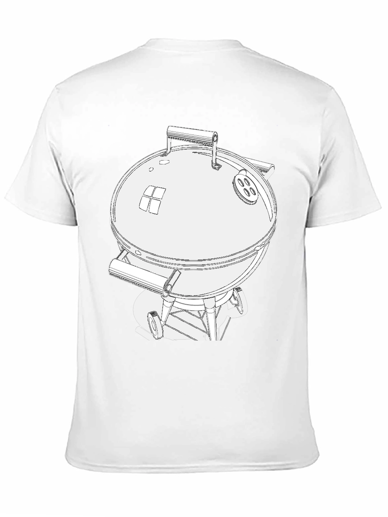Camiseta Hombre con Diseño de Parrilla BBQ