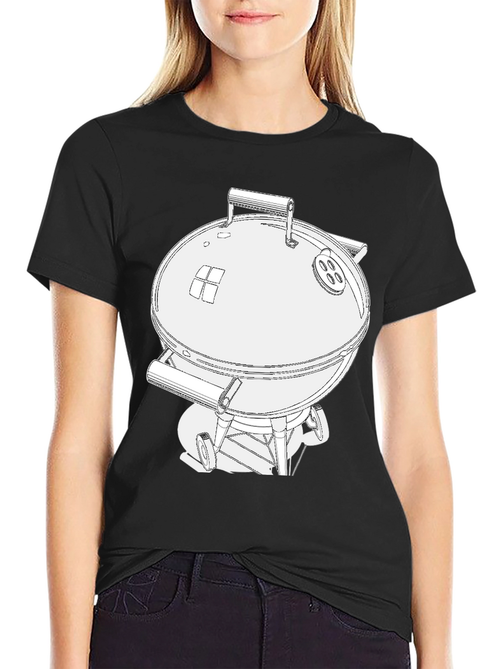 Camiseta Hombre con Diseño de Parrilla BBQ